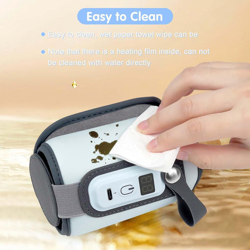 Danisse Portable Bottle Warmer, Baby Milk Warmer for All Bottles, Rapid Heating Accurate Temperature Control with LED