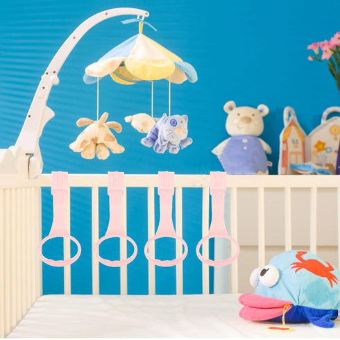 4Pcs Baby Playpen Pull up Rings, Pull up Rings for Play Pen, Playpen Accessories for Help Stand Up Walking Training
