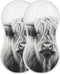Muslin Baby Burp Cloths Set of 4 - Soft Absorbent Highland Cow Washcloths, Bibs, Face Towels for Newborn Boys & Girls,