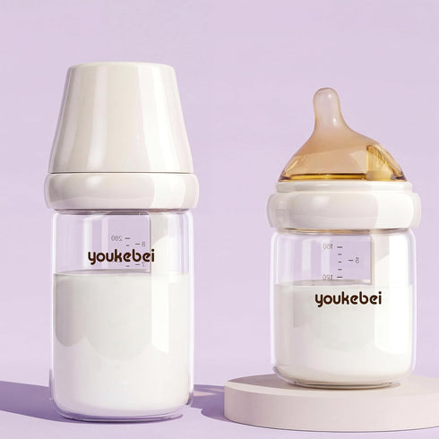 YOUKEBEI 0Months+, 4 Counts (Pack 1 Silicone Bottle Nipple, Anti Colic Nipples for Baby, Natural Flow Baby Bottle