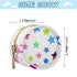 Star Round Pacifier Storage Case with Zipper, Portable Pacifier Case for Travel, Diaper Bag & Purse, Pacifier Container