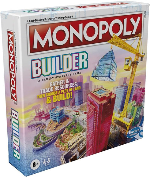 Monopoly Builder Board Game, Strategy Game for Family Fun, Games for Children
