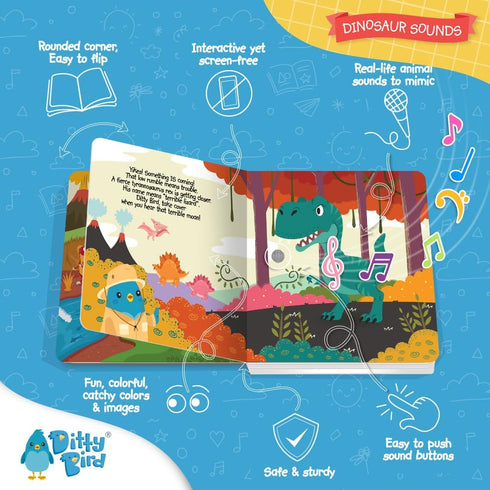 Ditty Bird Dinosaur Book for Toddlers: Realistic Sound Book for Dino Lovers
