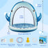 360 Spray,4 Summer 3-8 Gleamkid Giant Shark Sprinkler for Kids - Inflatable Water Toys Splash Pad with PCS Plastic Toss