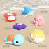 XAWACAH 6-12-18 6 Set 1 (6 Pack) Bath Toys for Toddlers Month, Bathtub Toys with Baby Bath Animals, No-Hole Design