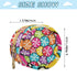 PYBUG Candy Round Pacifier Storage Case, Polyester & TPU Lined with Hook Buckle, Pacifier Container Box for Baby