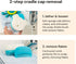 oogiebear Cradle Cap Brush Kit for Babies Gentle and Safe Scalp Massage Care with Sponge, Brush, and Comb for Newborns