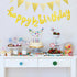 Boao Pre-Strung Half Birthday Decorations Set - 6 Months Happy 1/2 Birthday Banner, Gold Cake Topper, Triangle Flag