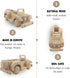 Wooden Car - Off-Road Safari Car Toy, Solid Wood, Handmade in EU, Wooden Trucks, DIY Paint Toy
