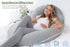 INSEN C Shaped Pregnancy Pillow - Comfortable Maternity Support in Glossy Gray