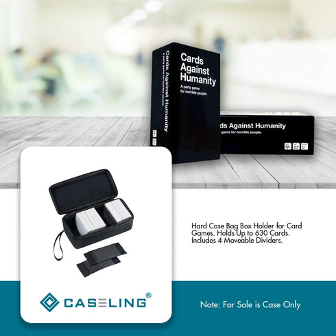 Caseling Card Game Case - Holds Up to 630 Cards, Includes 5 Movable Dividers