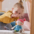 HABA Snug Up Philine, 10" Soft Doll with Embroidered Face, Pink Pigtail, Removable Blue Dress, Machine Washable