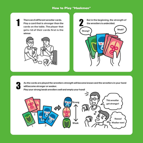 26 9+ 20-Minute Oink Games Maskmen Strategic Shedding Card Game | Players | Ages | Portable Game