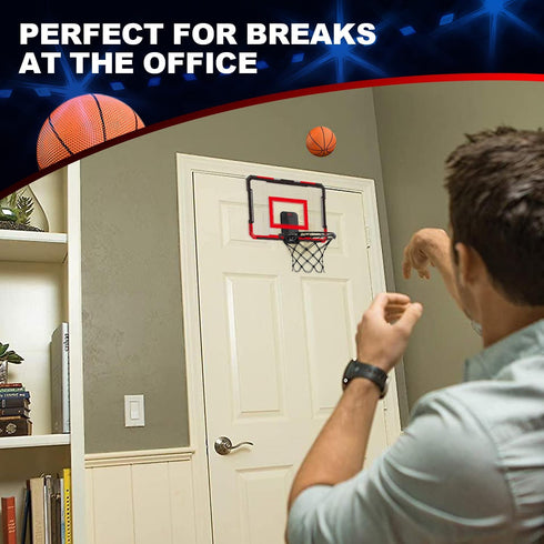 TOY Life Basketball Hoop Indoor, Over The Door Basketball Hoop for Kids with 4 Balls