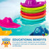 Battat 10 Bath Boats Numbered & Stackable Bathtime Toys, Floating Toy Boats for Bath, Pool, Beach, 6 Months +