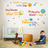 Set DEKOSH Baby Nursery Decor with Twinkle Twinkle Little Star Rhyme Wall Decal Peel and Stick Kids Wall Stickers