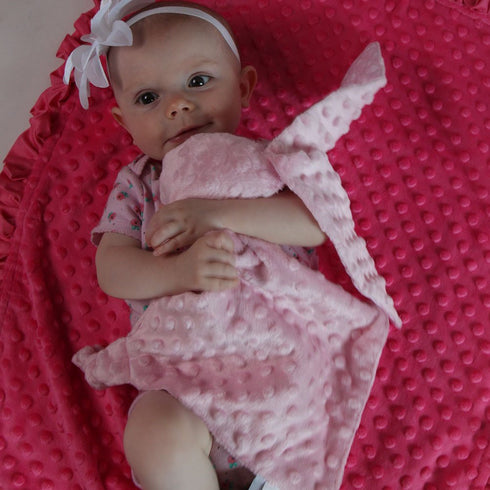 Plush Bunny Baby Security Blanket for Infants