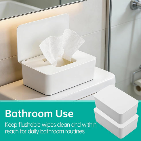 Piszvbej 2 Pack Pack, Wipes Dispenser Compatible with Cottonelle Refill Flushable Wet Wipes Container, Wipe Holder