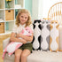 35.4 Inch) Cute Cat Plush Long Body Pillow Soft Cartoon Stuffed Animal Doll, Kawaii Cat Plushie Cuddle Toy for Kids