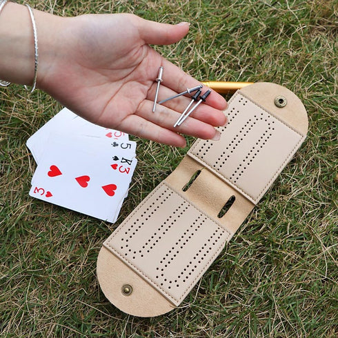 Set, 2 4 Folded:3.14x4.92in,After L:10.31in (1Pcs) Travel Cribbage Board Game Portable Cribbage Boards Unique Track
