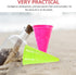 Toyvian Kids Beach Toys Ice Cream Cone Scoop Model Play Toys, 5 Pieces for Outdoor Fun (Random Color)