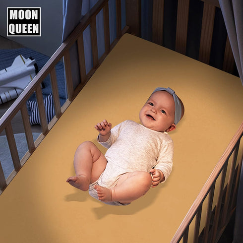 2-Pack Set 28 52 8in, MOONQUEEN Baby Fitted Crib Sheets - Soft Breathable Microfiber Toddler Nursery Sheet for Boys
