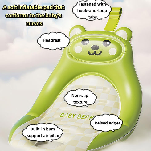 Houtclort Swimming Inflatable Baby Bathtub, Non Slip Safety Thick Cushion Central Seat,Portable Travel Seat Baths Baby
