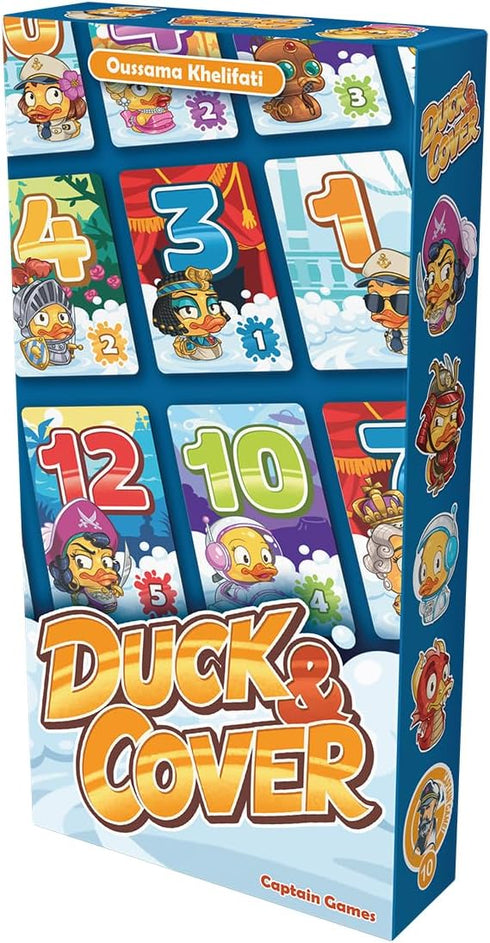 7+, 2-7 30 Captain Games Duck and Cover Party Game - Fun Fast-Paced Card Game for Family Game Night, Hilarious