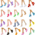 BJDBUS 1 Doll Shoes Rack Shelf + 20 Pairs Shoes Set, High Heel Boots Sandals Assorted for 11.5 Inch Girl Doll