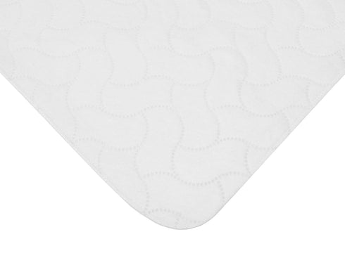 American Baby Company Waterproof Embossed Quilt-Like Flat Bassinet Protective Pad Cover, White, 15" X 33"