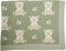 Baby Knit Blanket Soft Cotton Blend with Bear and Bee Design Cozy