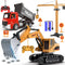 Leopmase Remote Control Excavator and Dump Truck Toy Set - RC Excavator and