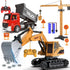 Leopmase Remote Control Excavator and Dump Truck Toy Set - RC Excavator and