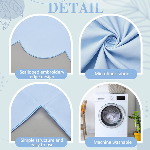 Hahafelt 28"x 52" 14" 4-Sided Scalloped Crib Skirt for Baby Girl Nursery, with Drop, Dust Ruffle, Soft Breathable