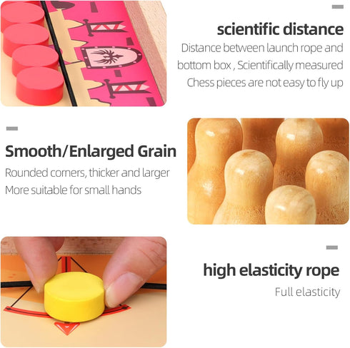 '-10 1 3+ QZMTOY Large Fast Sling Puck Game Air Hocky Table Game Bowling Games in Family Games for Boys