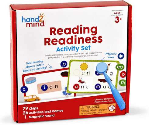 hand2mind Set, Set, Reading Readiness Activity Magnetic Wands and Chip Learn to Spell for Kids, Spelling Toys, CVC