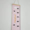 Kids Growth Chart, Wood Frame Fabric Canvas Height Measurement Ruler, 7.9 x 79in, Pink - Cloud