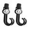Lulyboo 2 Pack Multi-Use Organizer Hook Clips, Metal Handle for Strollers, Diaper Bags, and Shopping