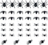 kockuu 46pcs Realistic Plastic Spider Toys, Fake Spider Prank Prop for Halloween Party Decorations and Gifts