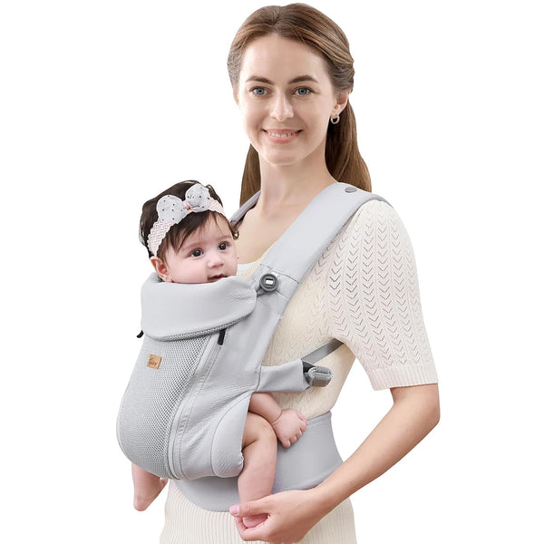 CUBY Newborn Baby Carrier with Head Support and Sunshield, Breathable & Adjustable