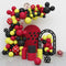 Mouse Balloons Garland Arch Kit, 100pcs Red Black Yellow Confetti Balloons for Cartoon Mouse Theme Party