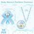 60 Threlaco Pcs Baby Shower Pacifier Necklace Cute Bear Acrylic Party Favors Charm Pacifier Necklace for Baby Shower