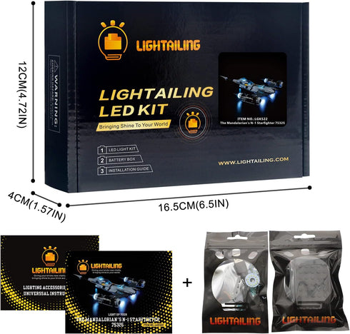 LIGHTAILING Light for Lego 75325 The Mandalorian's-N-1-Starfighter, LED Lighting Kit Compatible with Lego Model