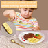 Berglander Gold Toddler Utensils Set, 4 Pieces Golden Titanium Plating Kids Silverware, Safe Forks and Spoons