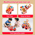 Set 33 3 Set Toddler Tool - PCS Wooden Kids Tools with Firetruck-Shaped Box / Bench, Montessori Educational Pretend