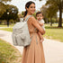 G4Free Backpack Diaper Bag for Moms Dads Travel Baby Bag with Pacifier Case & Insulated Pockets,Beige