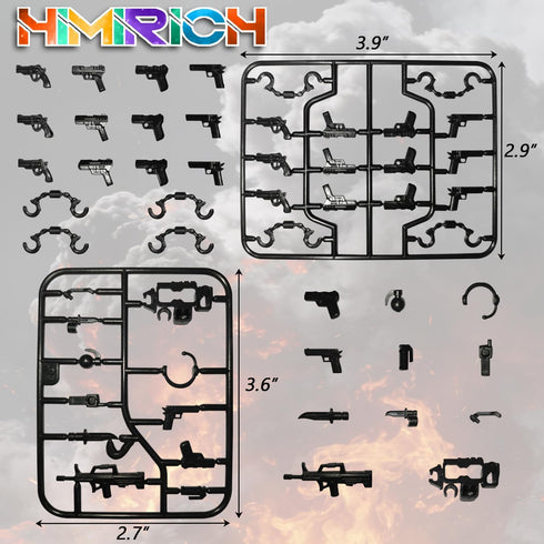 Pack, Set 80+ WW2 (11 Pack) Military Weapons Military Toy Gun for Classic Building Blocks, Pieces Army Accessory
