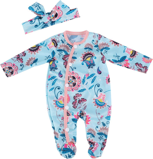 BABESIDE 2 Pcs Reborn Baby Doll Clothes for 17-20 Inch Babydolls, Baby Doll Clothing Accessories for Realistic Dolls