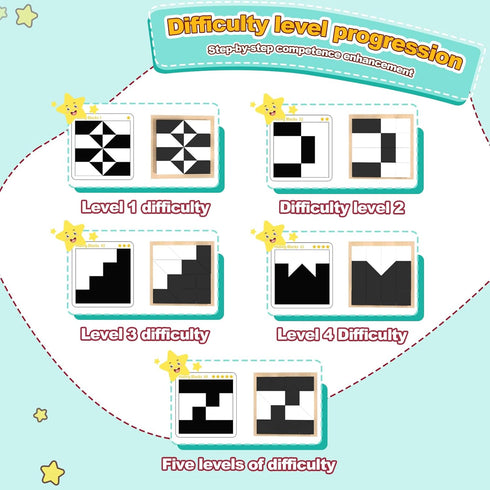 Generic 3D 120 Hidden Blocks Puzzle with Challenge Cards - Brain Teaser Logic Game for Kids Adults, Spatial Thinking