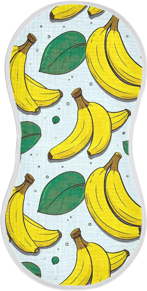J JOYSAY Banana Baby Burp Cloths for Boys Girls Large 22''x11'' Cotton Baby Washcloths